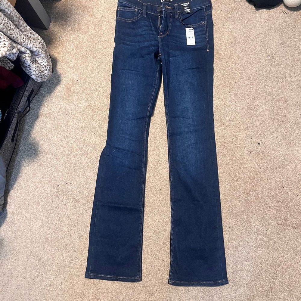 Express Dark Blue Boot Cut Jeans